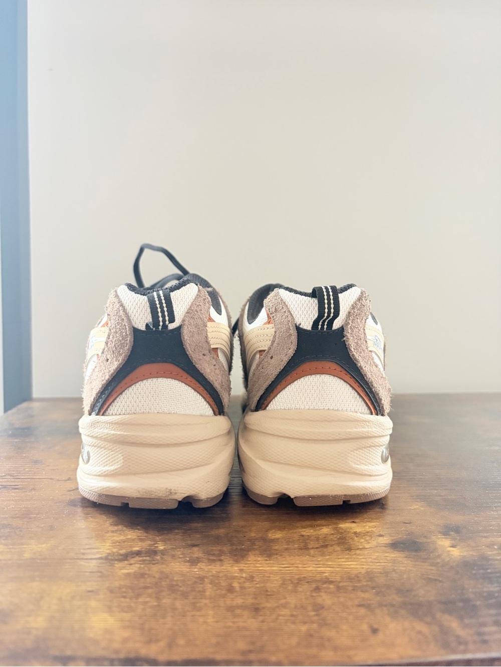 New Balance Beige, White & Black 530 Sneakers - Picture 3 of 5